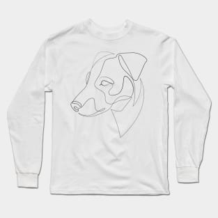 Jack Russell Terrier - one line drawing Long Sleeve T-Shirt